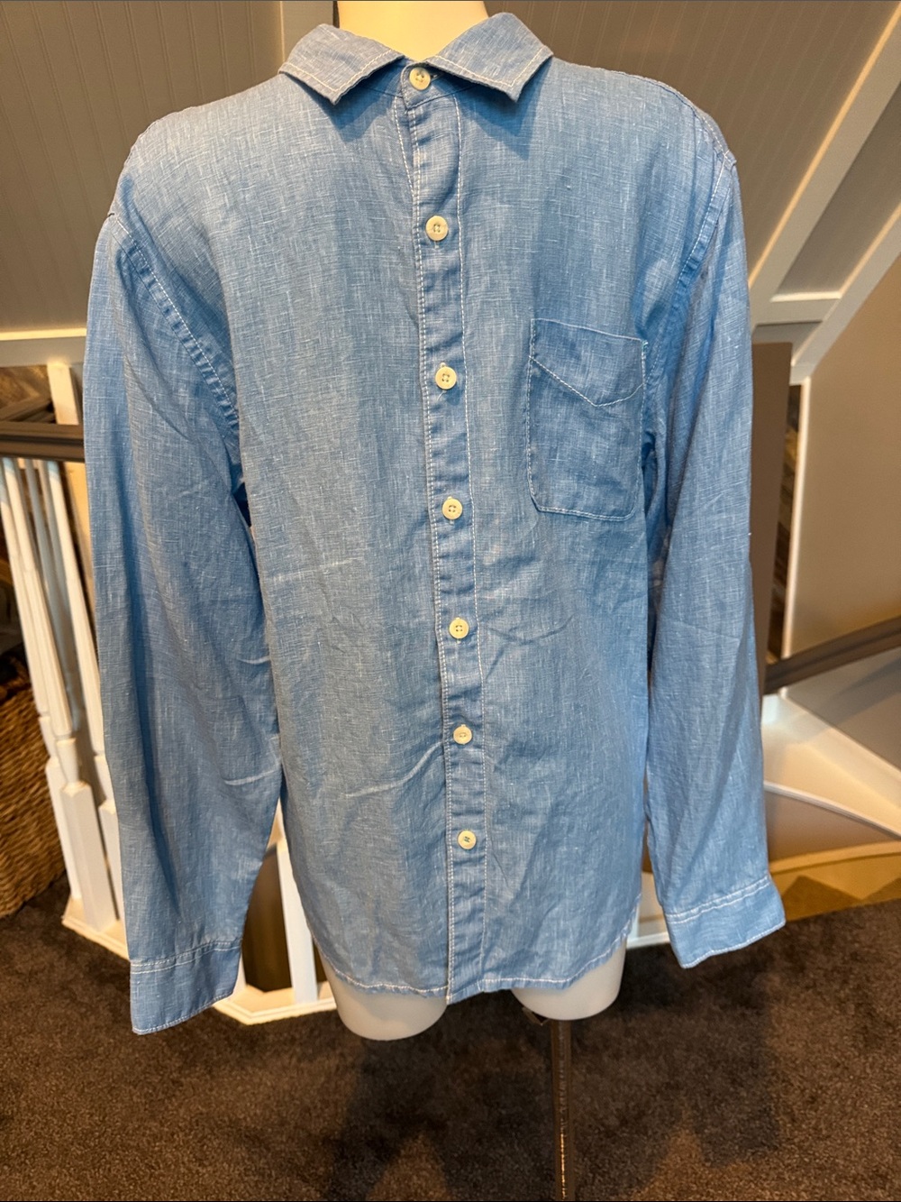 Tommy Bahama Light Blue Long-Sleeve Button-Down Shirt